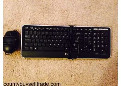 HP mouse and keyboard.