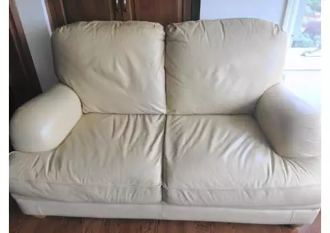 Beige leather Love Seats for Sale