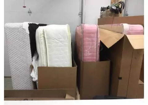 Queen mattress and box spring. 2 sets
